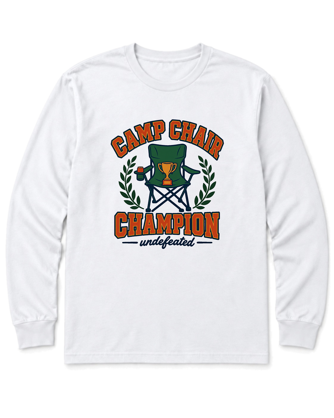 Camp Chair Champion Long Sleeve Shirt - White