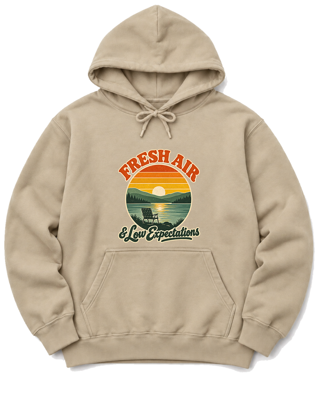 Fresh Air & Low Expectations Hoodie - Sand