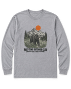 Outdoor Club Bear Long Sleeve Shirt - Sport Grey