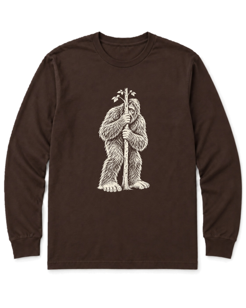 Bigfoot Hide and Seek Long Sleeve Shirt - Dark Chocolate