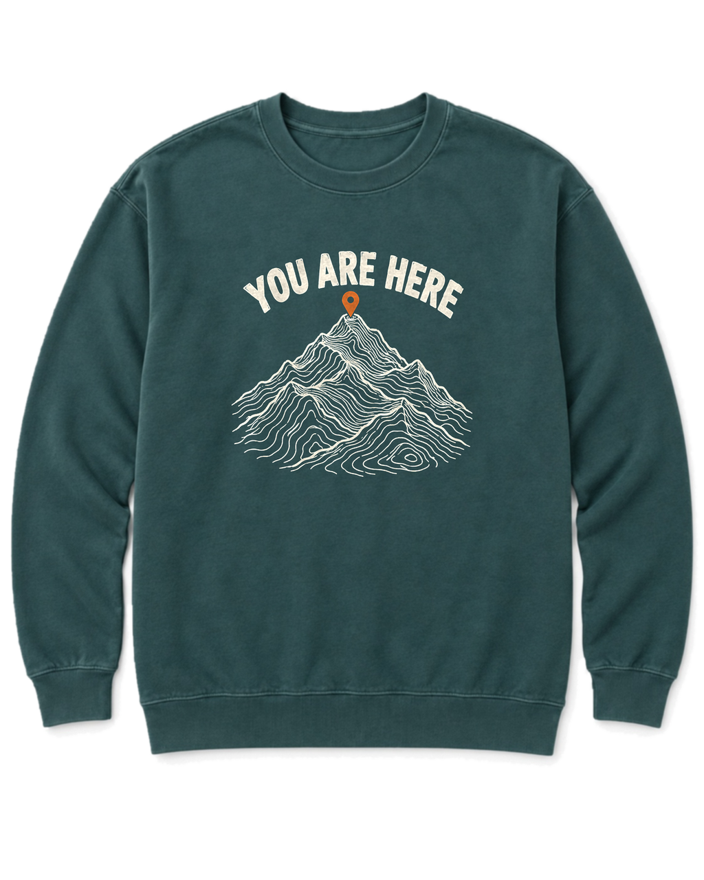 You Are Here Sweatshirt - Blue Spruce