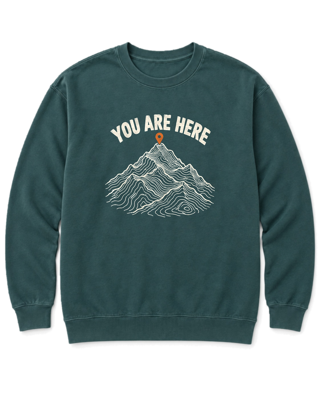 You Are Here Sweatshirt - Blue Spruce