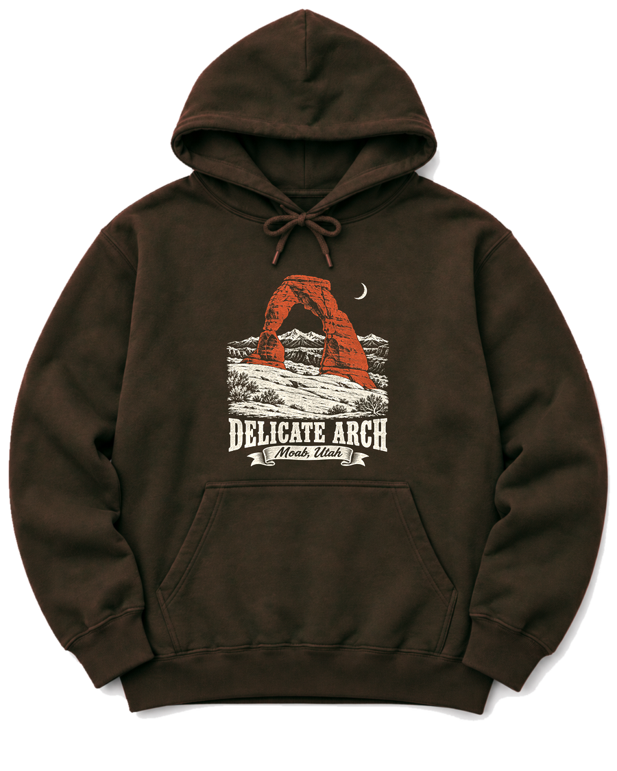 Delicate Arch Hoodie - Dark Chocolate