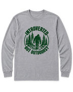 Introverted but Outdoorsy Long Sleeve Shirt - Sport Grey