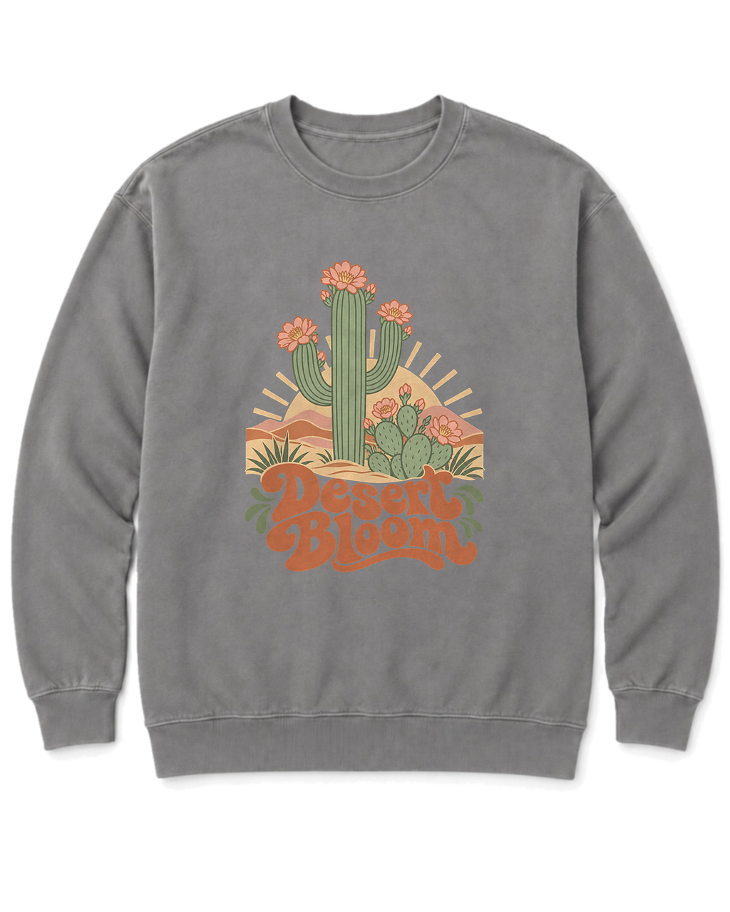 Desert Bloom Sweatshirt - Grey