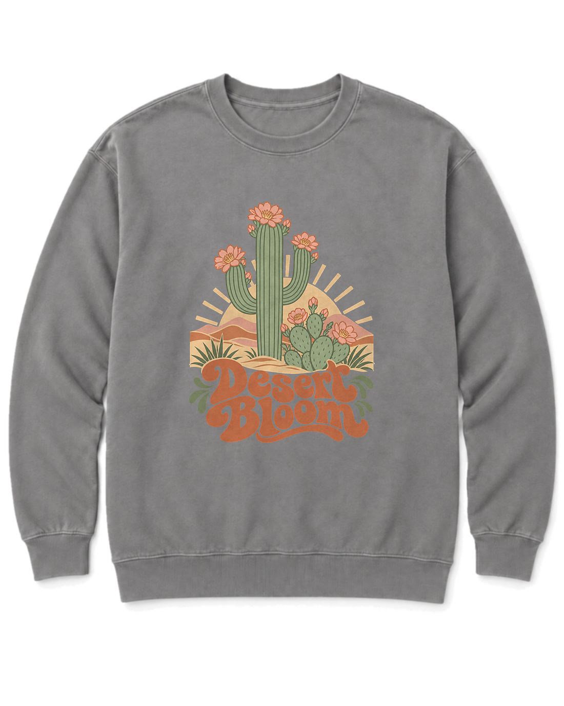 Desert Bloom Sweatshirt - Grey