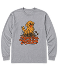 Muddy Dog, Happy Dog Long Sleeve Shirt - Sport Grey