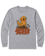 Muddy Dog, Happy Dog Long Sleeve Shirt - Sport Grey