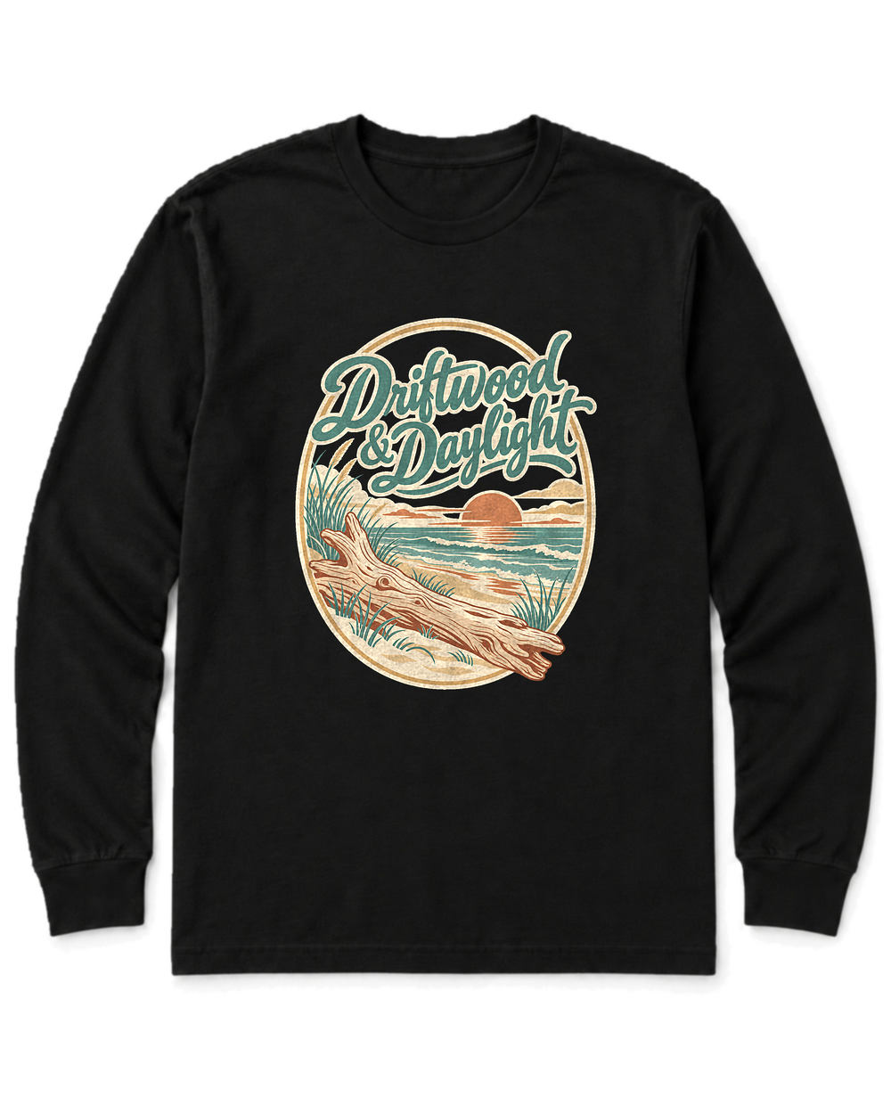 Driftwood & Daylight Long Sleeve Shirt - Black