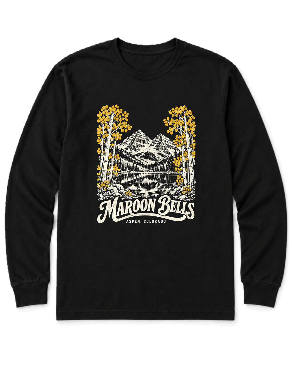 Maroon Bells Long Sleeve Shirt - Black