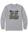 The Lake Sets the Schedule Long Sleeve Shirt - Sport Grey