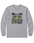 The Lake Sets the Schedule Long Sleeve Shirt - Sport Grey
