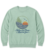 Where the Pines Meet the Sea Sweatshirt - Chalky Mint