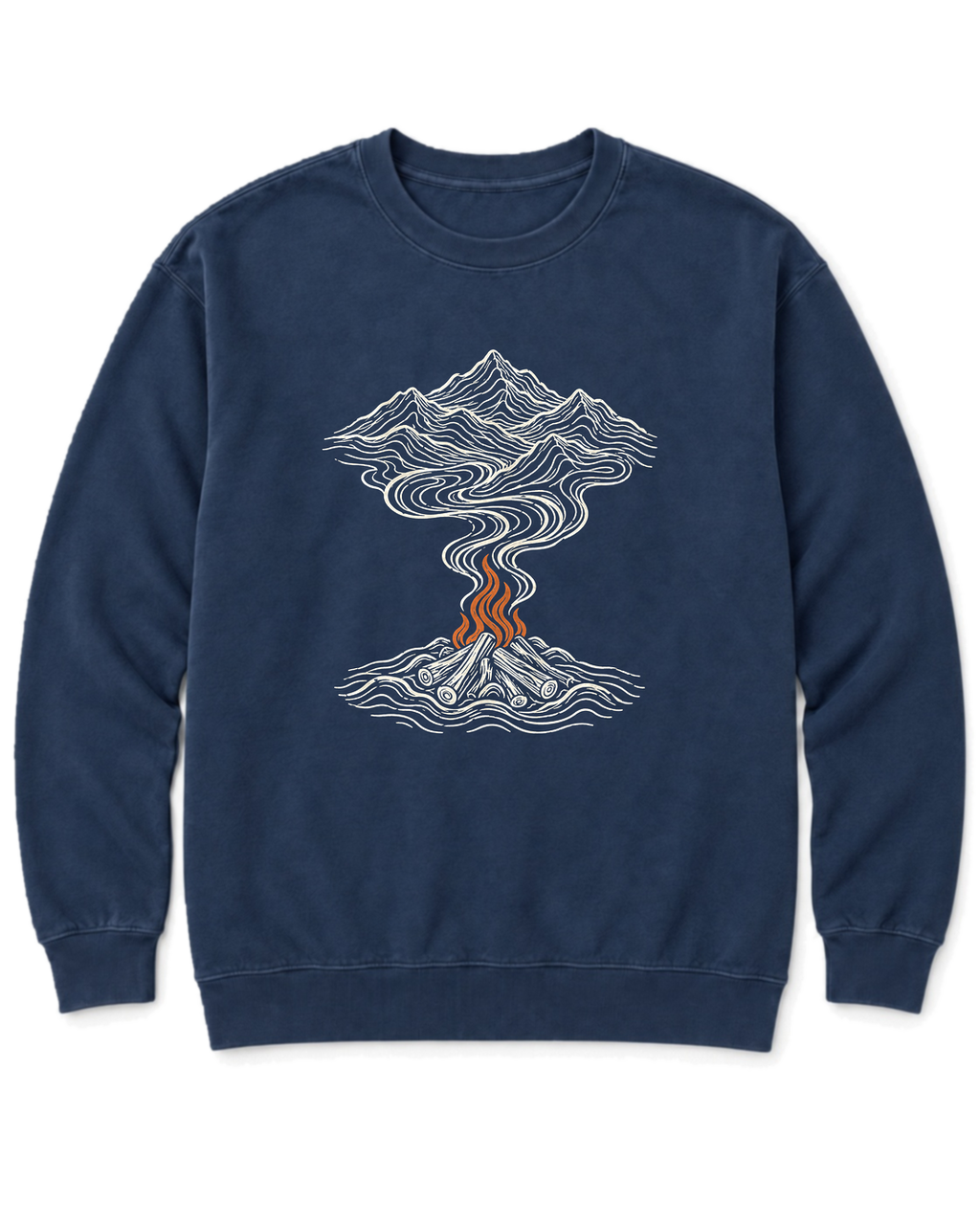 Campfire Smoke Sweatshirt - True Navy