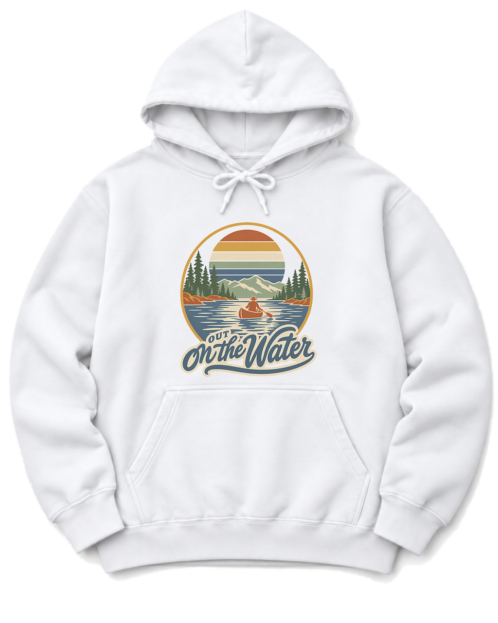 Out on the Water Hoodie - White