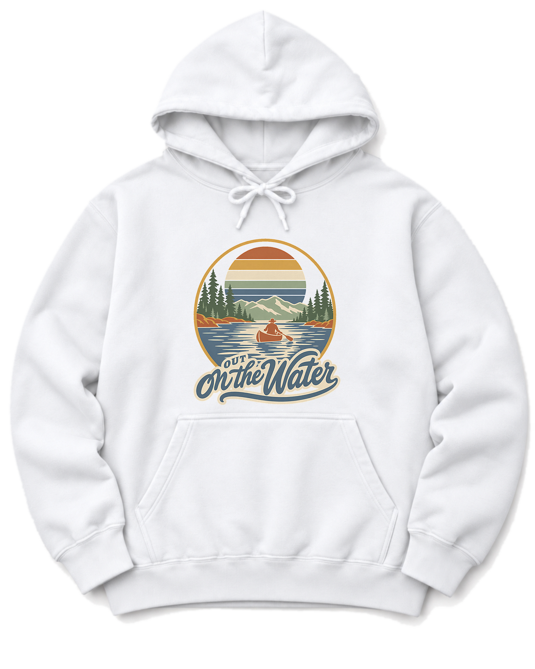 Out on the Water Hoodie - White