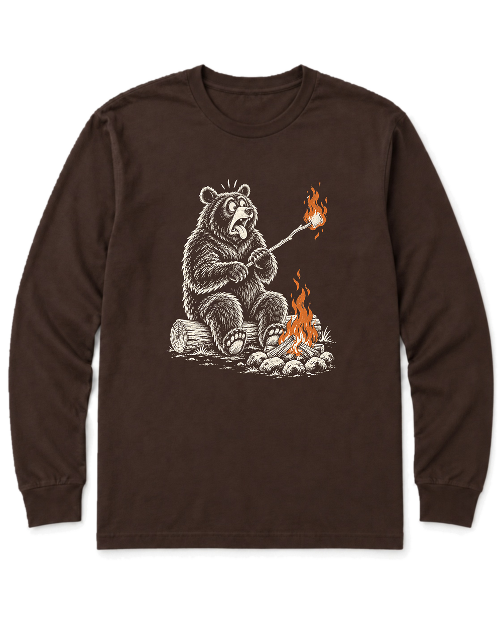 Marshmallow Meltdown Long Sleeve Shirt - Dark Chocolate