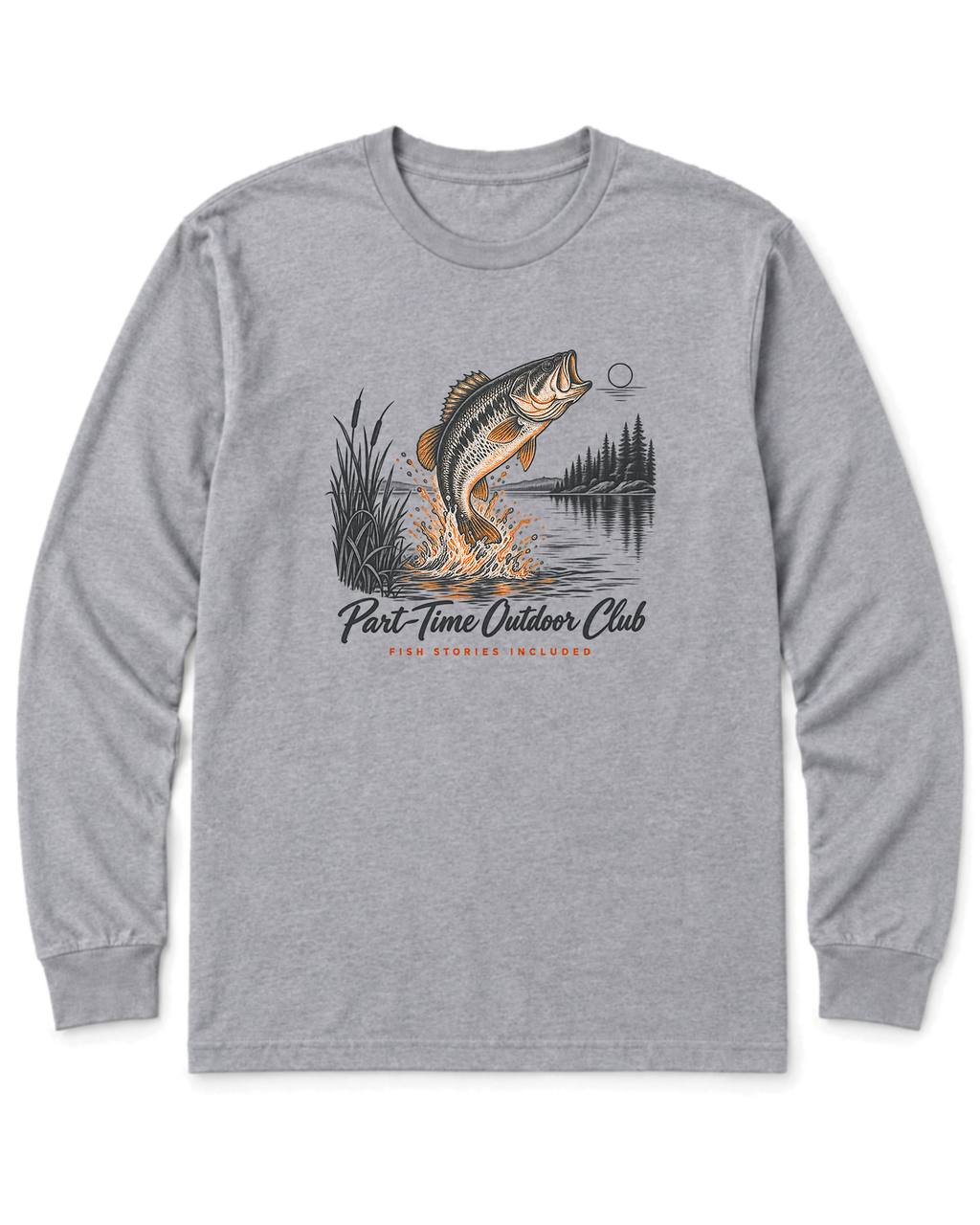 Fish Stories Included Long Sleeve Shirt - Sport Grey