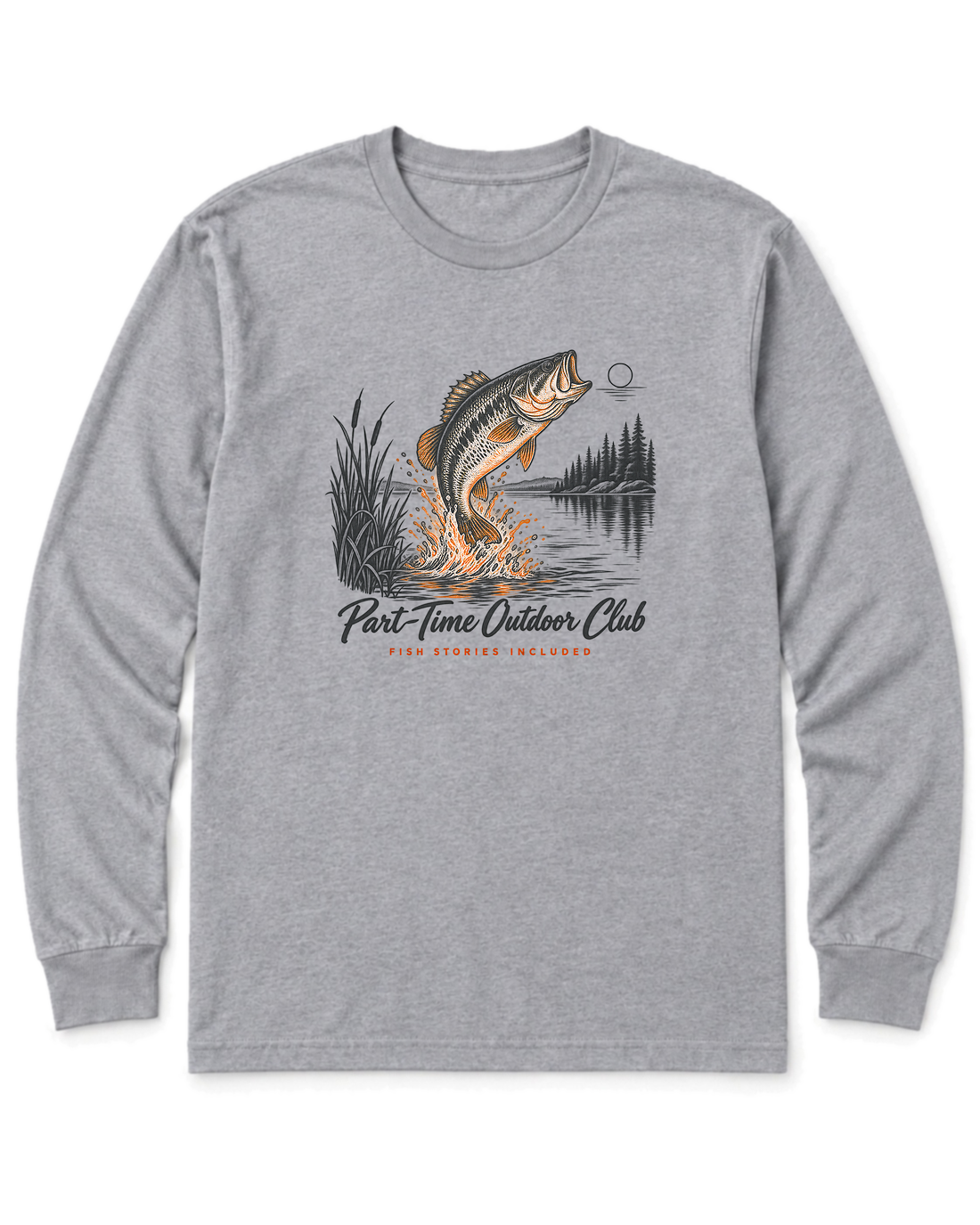 Fish Stories Included Long Sleeve Shirt - Sport Grey