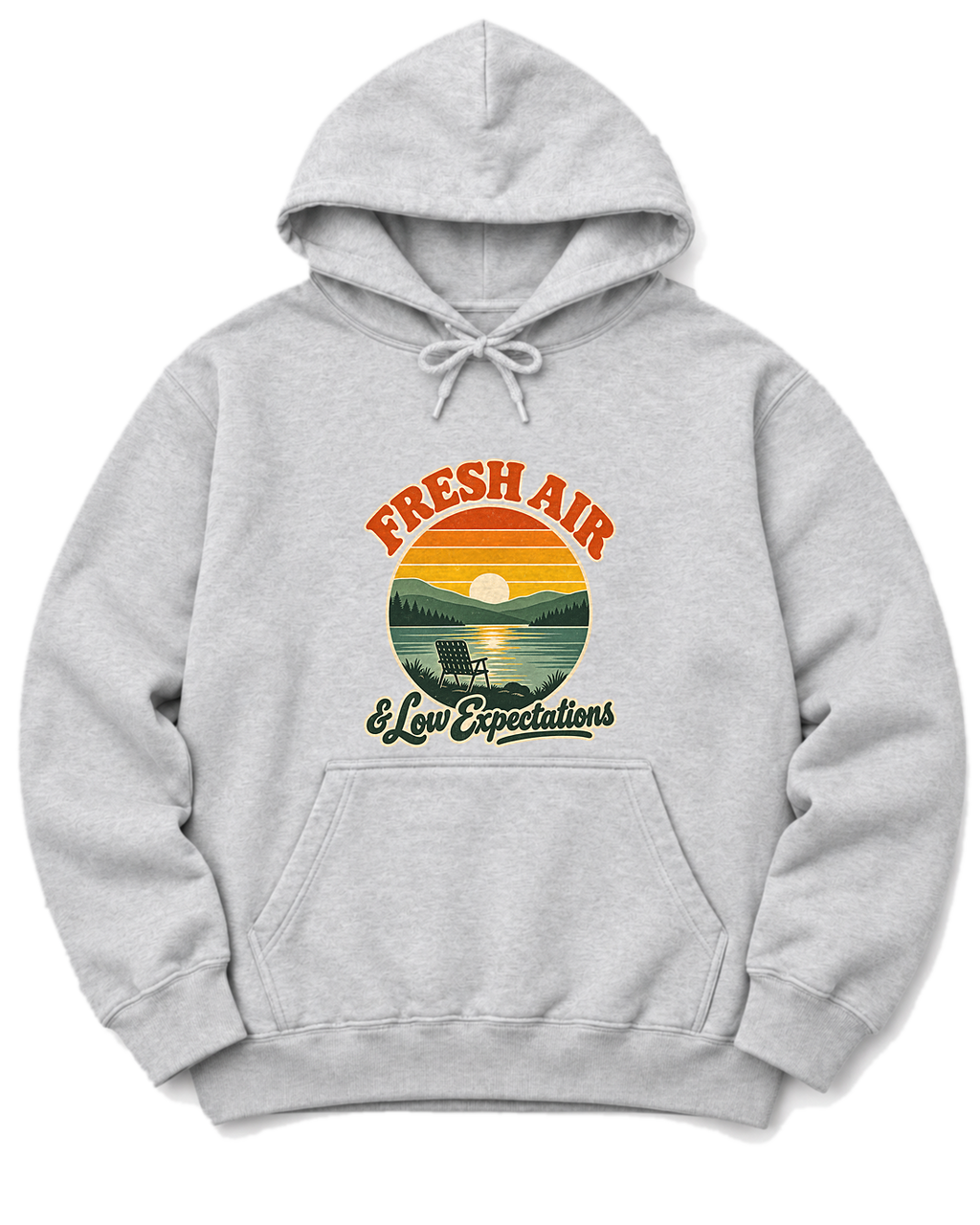 Fresh Air & Low Expectations Hoodie - Ash