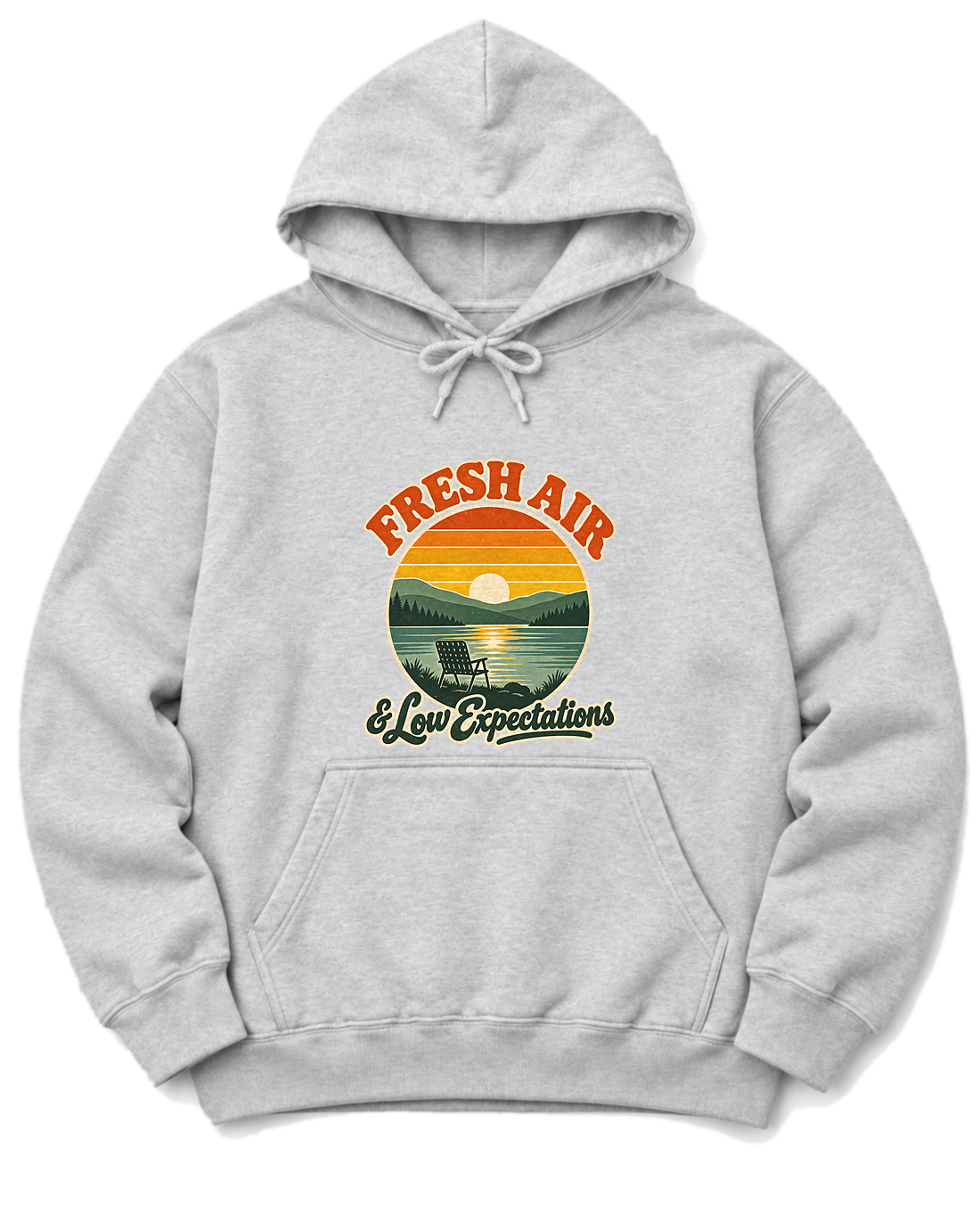 Fresh Air & Low Expectations Hoodie - Ash