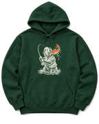 Gone Fishing Grizzly Hoodie - Forest Green