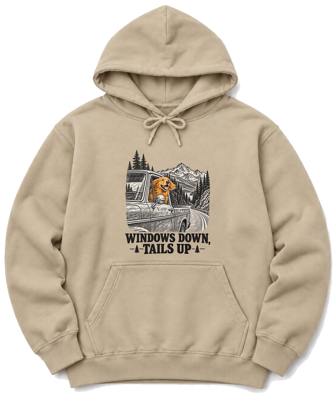 Windows Down, Tails Up Hoodie - Sand