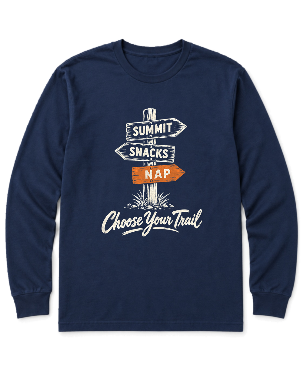 Choose Your Trail Long Sleeve Shirt - Navy