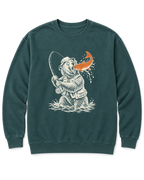Gone Fishing Grizzly Sweatshirt - Blue Spruce