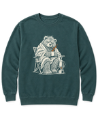 Not a Morning Bear Sweatshirt - Blue Spruce