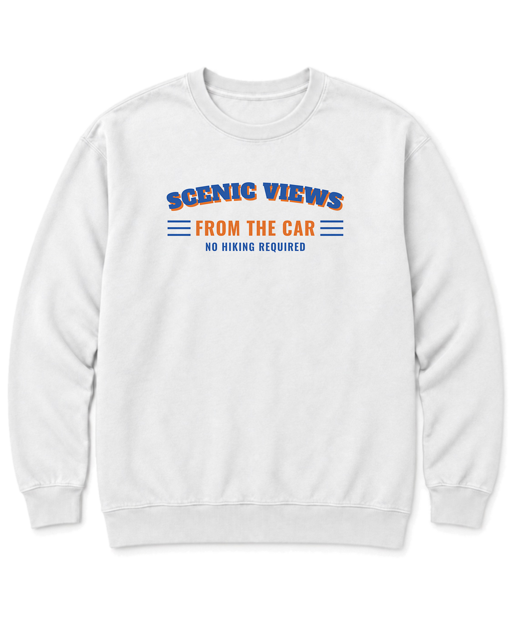 Scenic Views from the Car Sweatshirt - White