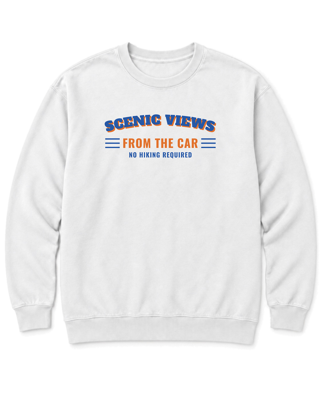 Scenic Views from the Car Sweatshirt - White