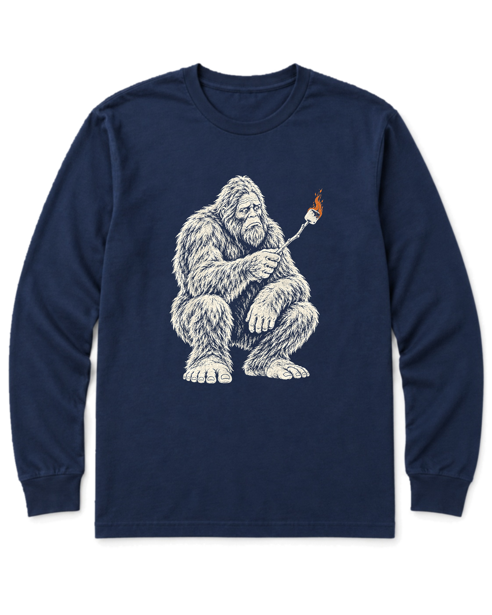 Bigfoot S'mores Long Sleeve Shirt - Navy