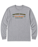 Nature Called, Left It on Read Long Sleeve Shirt - Sport Grey