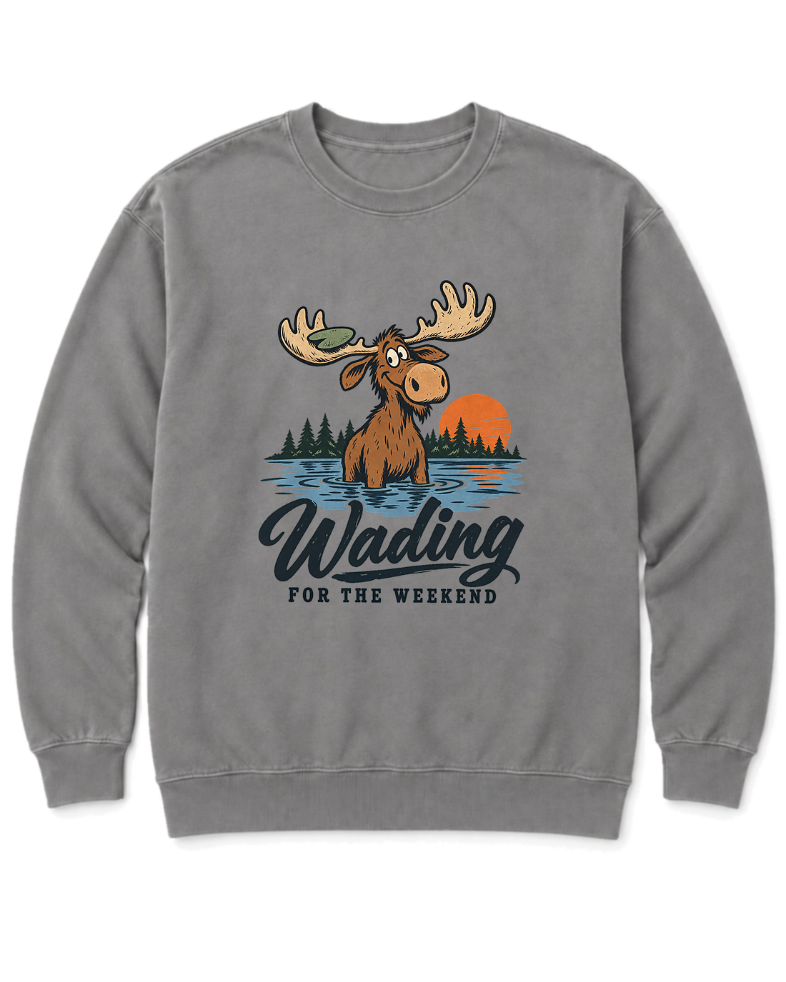 Wading for the Weekend Sweatshirt - Grey