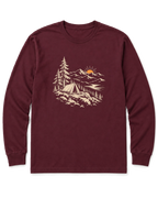 Summit Sunrise Long Sleeve Shirt - Maroon
