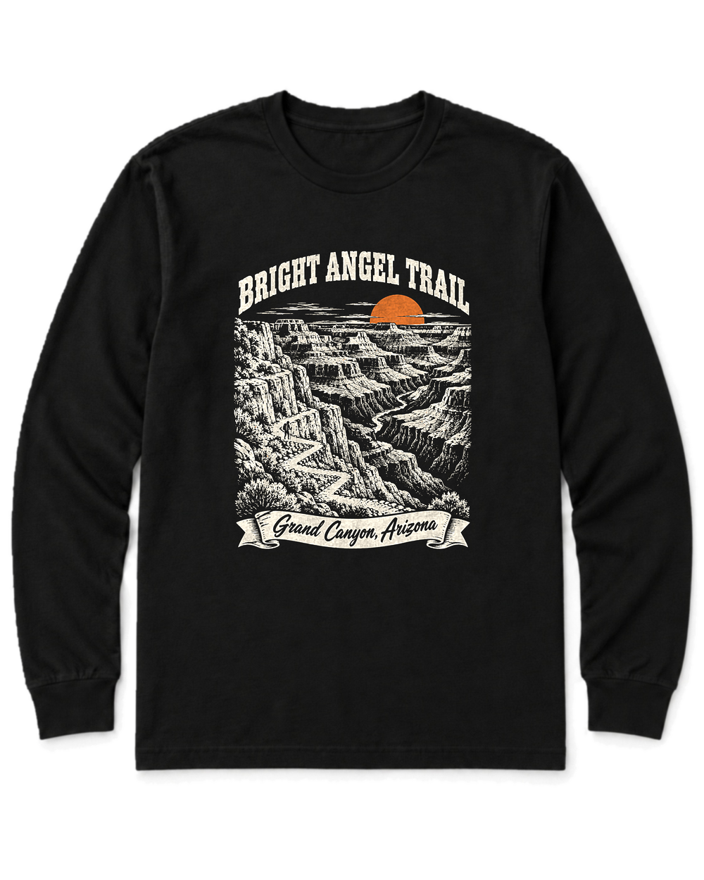 Bright Angel Trail Long Sleeve Shirt - Black