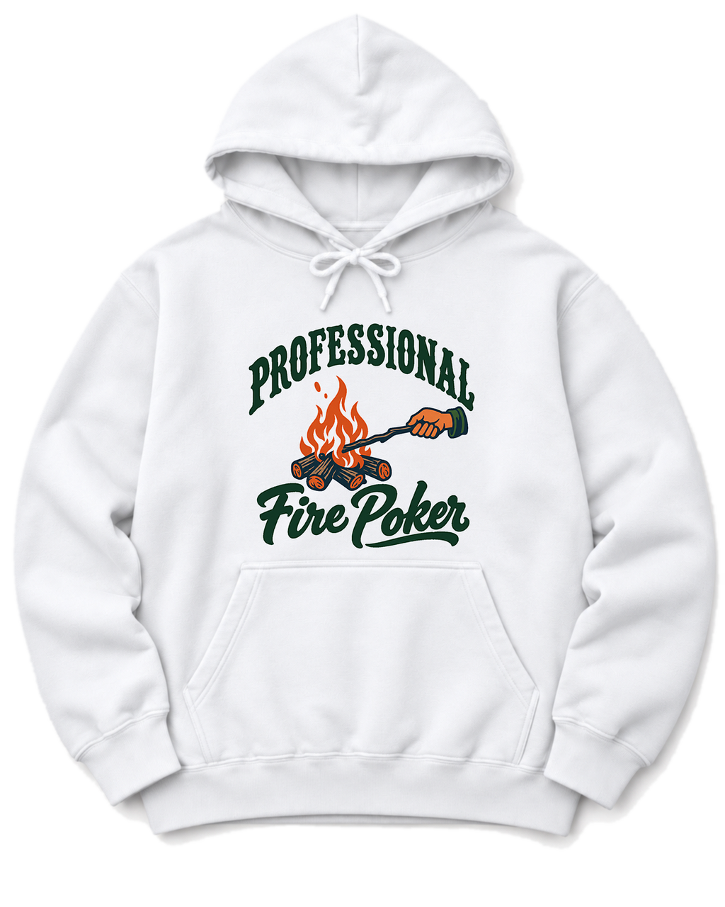 Professional Fire Poker Hoodie - White