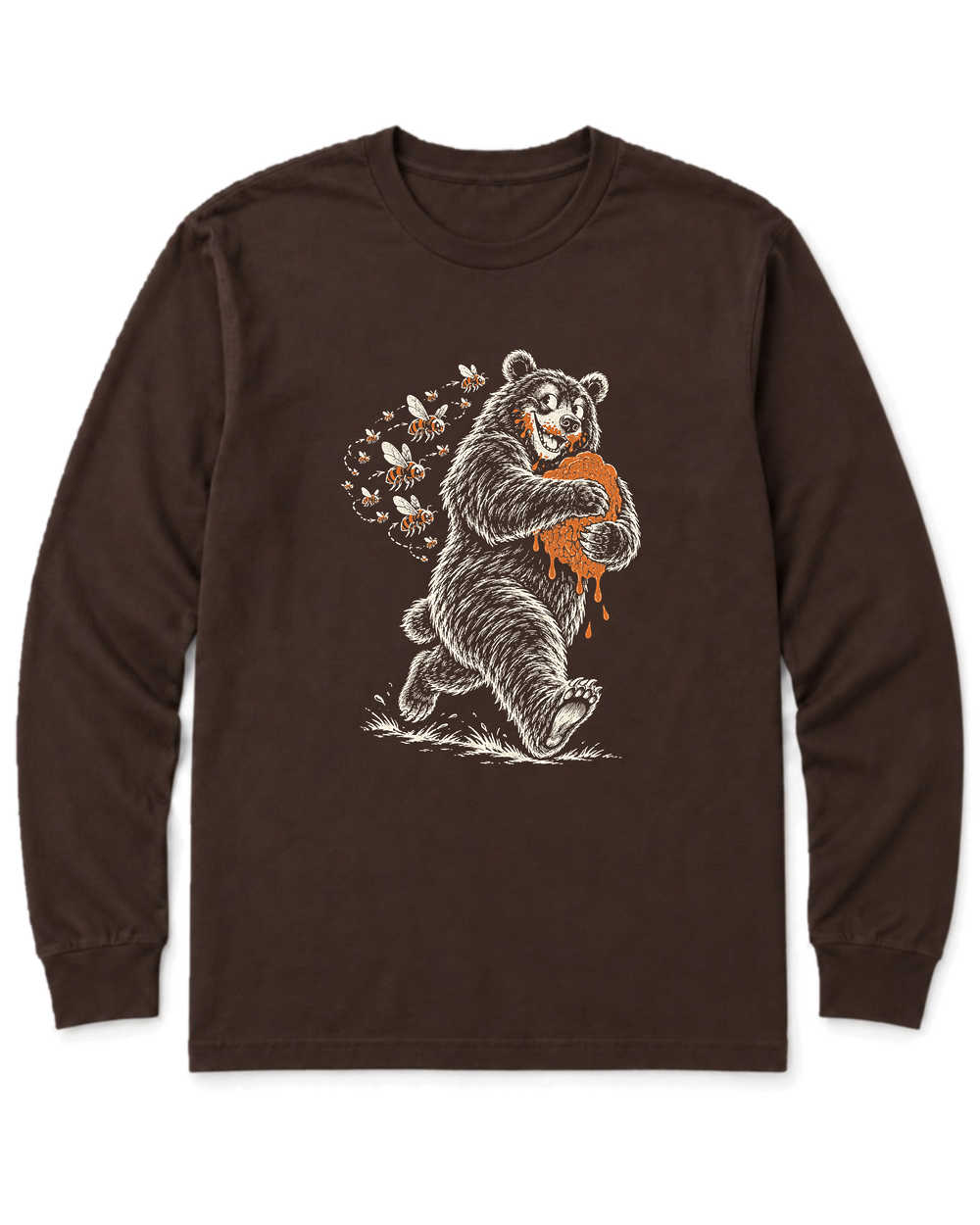 Honey Heist Long Sleeve Shirt - Dark Chocolate