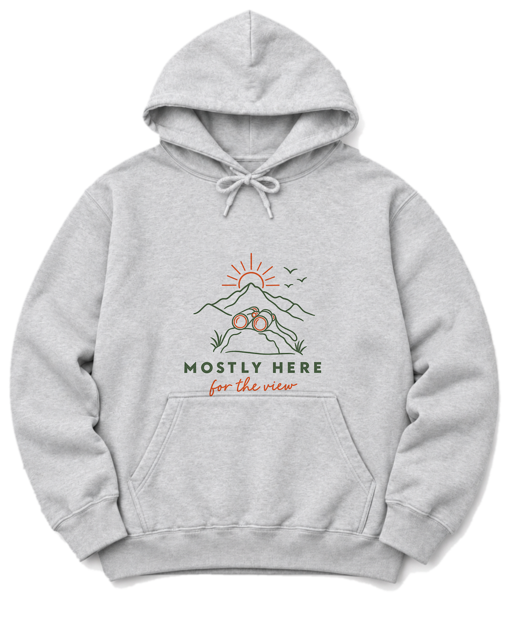 Mostly Here for the View Hoodie - Ash
