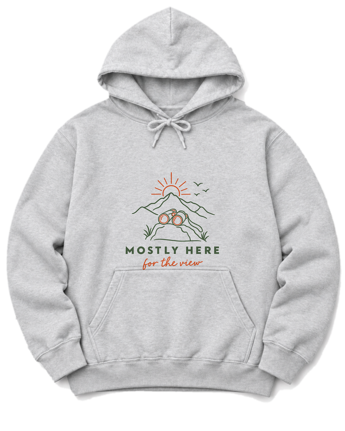 Mostly Here for the View Hoodie - Ash