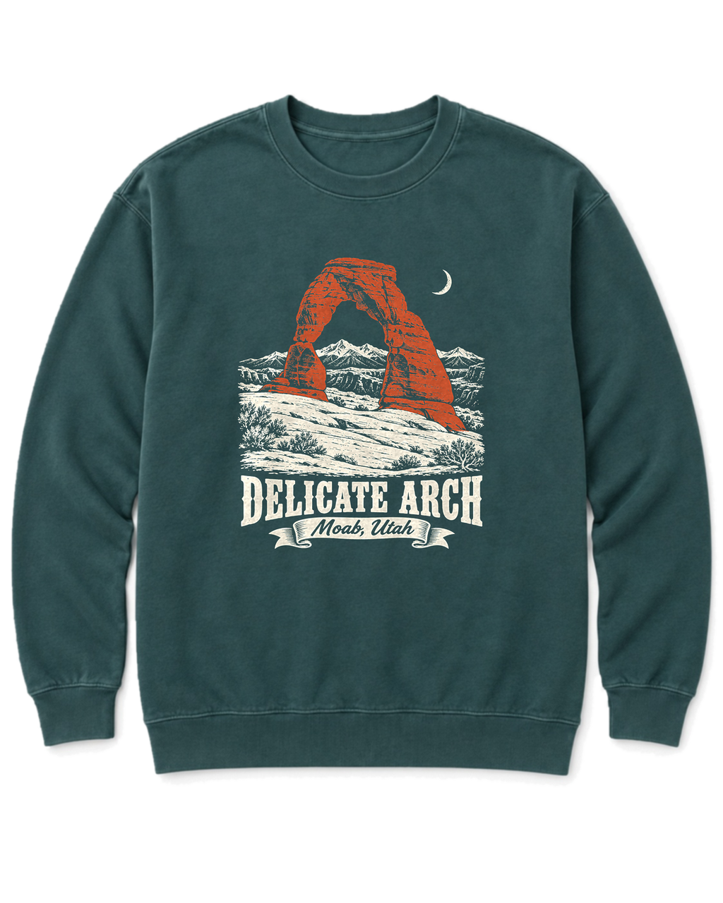 Delicate Arch Sweatshirt - Blue Spruce