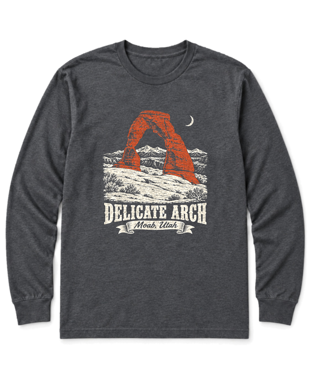 Delicate Arch Long Sleeve Shirt - Dark Heather