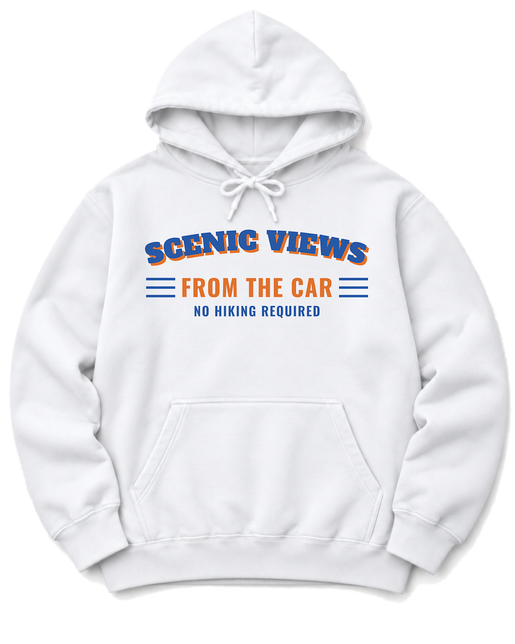 Scenic Views from the Car Hoodie - White