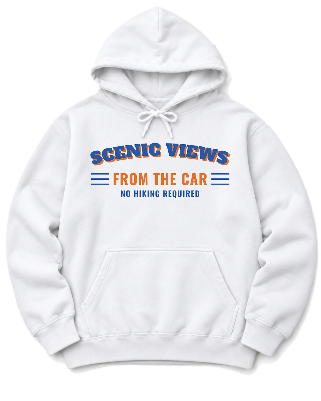 Scenic Views from the Car Hoodie - White