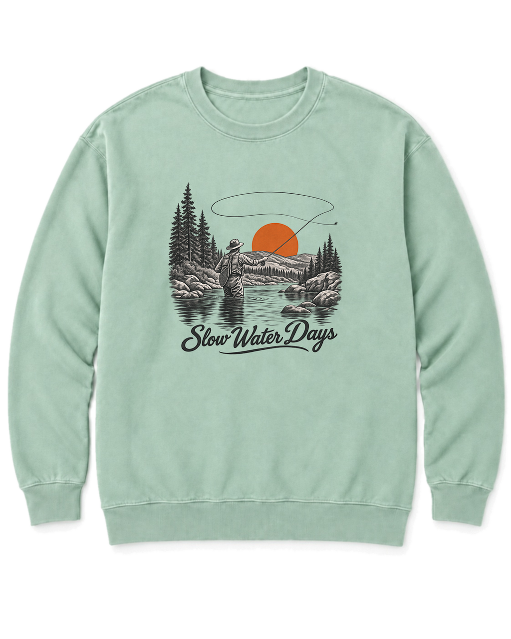 Slow Water Days Sweatshirt - Chalky Mint