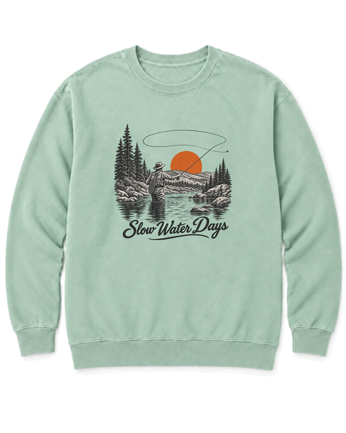 Slow Water Days Sweatshirt - Chalky Mint