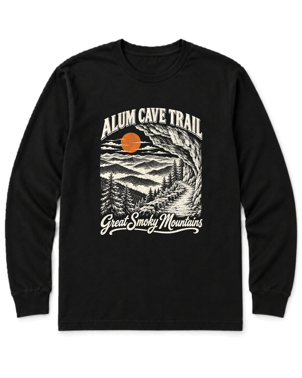 Alum Cave Trail Long Sleeve Shirt - Black