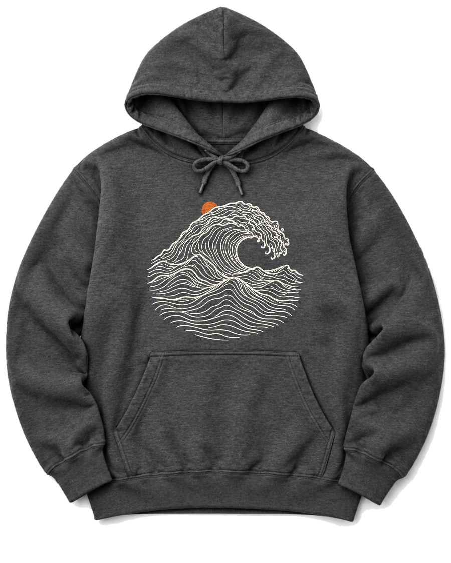 Ocean Wave Hoodie - Dark Heather