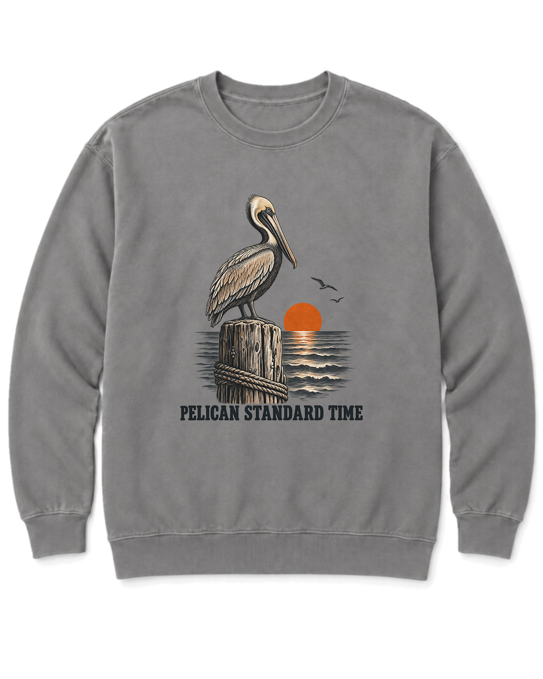 Pelican Standard Time Sweatshirt - Grey